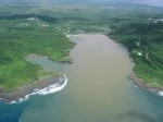 Sediment plume caused by land-based runoff. Credit: NOAA.